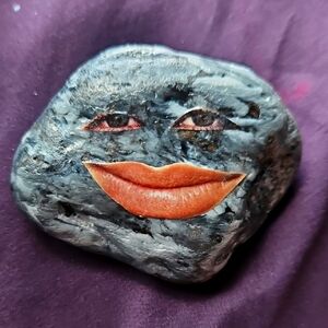 Artistic Stone with Face Design